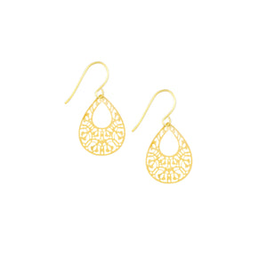 Gold Mini Filigree Teardrops