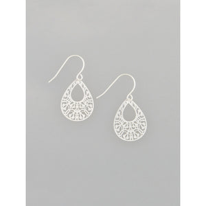 Silver Mini Filigree Teardrops