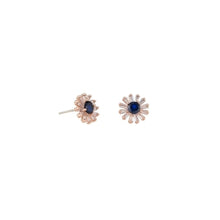 Load image into Gallery viewer, Saphire crystal bloom studs